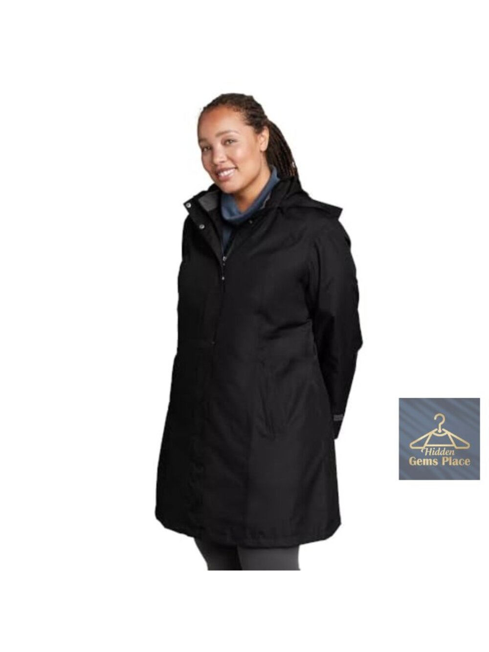 Eddie Bauer Women's Waterproof Hooded Trench Coat | Windproof & Breathable